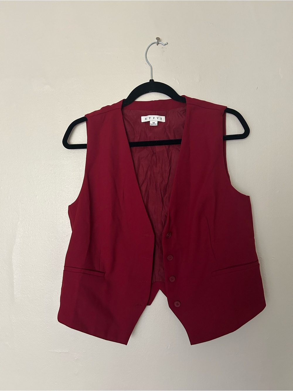 HYFVE Burgundy Tailored Vest
